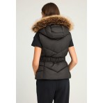 Funky Buddha Quilted Μπουφάν Αμάνικο Γυναικείο (FBL012-102-01-BLACK)