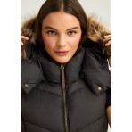 Funky Buddha Quilted Μπουφάν Αμάνικο Γυναικείο (FBL012-102-01-BLACK)