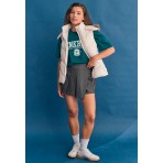 Funky Buddha Quilted Μπουφάν Αμάνικο Γυναικείο (FBL012-102-01-CLOUD-CREAM)