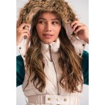 Funky Buddha Quilted Μπουφάν Αμάνικο Γυναικείο (FBL012-102-01-CLOUD-CREAM)