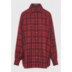 Funky Buddha Plaid Πουκάμισο Μακρυμάνικο Γυναικείο (FBL012-102-05-WINE-RED)
