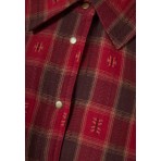 Funky Buddha Plaid Πουκάμισο Μακρυμάνικο Γυναικείο (FBL012-102-05-WINE-RED)