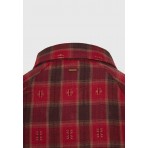 Funky Buddha Plaid Πουκάμισο Μακρυμάνικο Γυναικείο (FBL012-102-05-WINE-RED)
