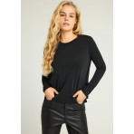 Funky Buddha Μπλούζα Με Λαιμόκοψη Γυναικεία (FBL012-102-07-BLACK)