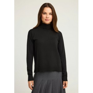 Funky Buddha Knitted Μπλούζα Με Ψηλό Λαιμό Γυναικεία (FBL012-102-09-BLACK)