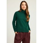 Funky Buddha Γυναικείο Πλεκτό Με Ψηλό Λαιμό (FBL012-102-09-DEEP-EMERALD)