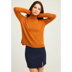 Funky Buddha Γυναικείο Πλεκτό Με Ψηλό Λαιμό (FBL012-102-09-RUSTIC-CARAMEL)