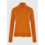 Funky Buddha Γυναικείο Πλεκτό Με Ψηλό Λαιμό (FBL012-102-09-RUSTIC-CARAMEL)