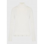 Funky Buddha Γυναικείο Πλεκτό Με Ψηλό Λαιμό (FBL012-102-09-WHITE)