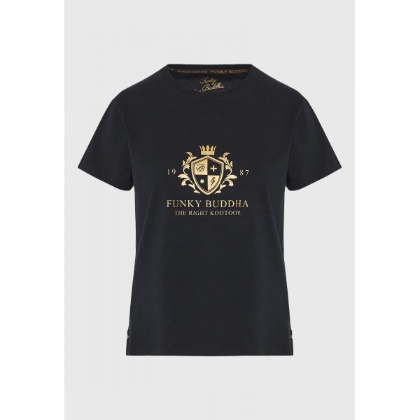 Funky Buddha Graphic T-Shirt Γυναικείο (FBL012-103-04-BLACK)