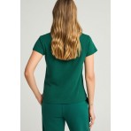 Funky Buddha Graphic T-Shirt Γυναικείο (FBL012-103-04-DEEP-EMERALD)