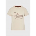 Funky Buddha Graphic T-Shirt Γυναικείο (FBL012-104-04-CLOUD-CREAM)