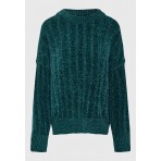 Funky Buddha Γυναικεία Πλεκτή Μακρυμάνικη Μπλούζα Κυπαρισσί