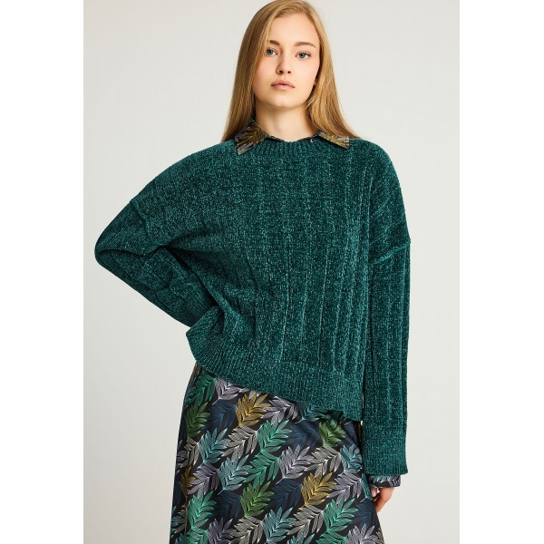 Funky Buddha Chenille Μπλούζα Πλεκτή Γυναικεία (FBL012-104-09-DARK-SEA)