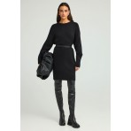 Funky Buddha Γυναικείο Πλεκτό Φόρεμα Μαύρο