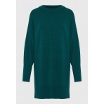 Funky Buddha Γυναικείο Πλεκτό Φόρεμα Πράσινο