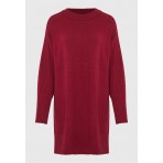 Funky Buddha Γυναικείο Πλεκτό Φόρεμα Βυσσινί