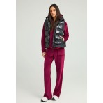 Funky Buddha Γυναικείο Puffer Μπουφάν Γιλέκο Μαύρο