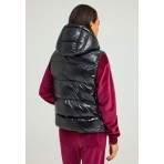 Funky Buddha Γυναικείο Puffer Μπουφάν Γιλέκο Μαύρο