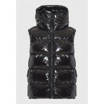 Funky Buddha Γυναικείο Puffer Μπουφάν Γιλέκο Μαύρο