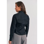 Funky Buddha Πουκάμισο Μακρυμάνικο Γυναικείο (FBL012-105-05-BLACK)
