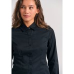 Funky Buddha Πουκάμισο Μακρυμάνικο Γυναικείο (FBL012-105-05-BLACK)