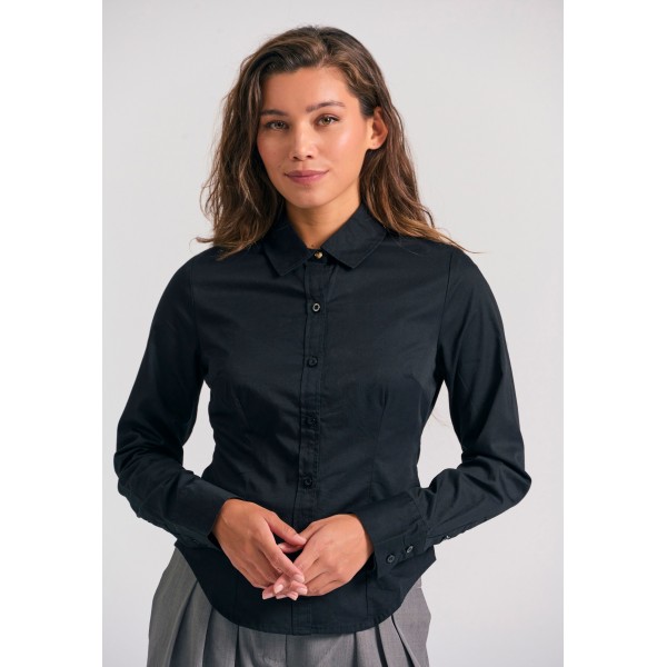 Funky Buddha Πουκάμισο Μακρυμάνικο Γυναικείο (FBL012-105-05-BLACK)