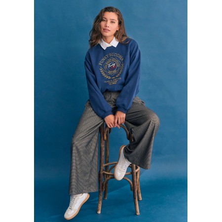 Funky Buddha Preppy Logo Μπλούζα Με Λαιμόκοψη Γυναικεία 