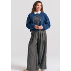 Funky Buddha Preppy Logo Μπλούζα Με Λαιμόκοψη Γυναικεία (FBL012-106-06-NAVY)