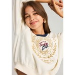 Funky Buddha Preppy Logo Μπλούζα Με Λαιμόκοψη Γυναικεία (FBL012-106-06-OFF-WHITE)