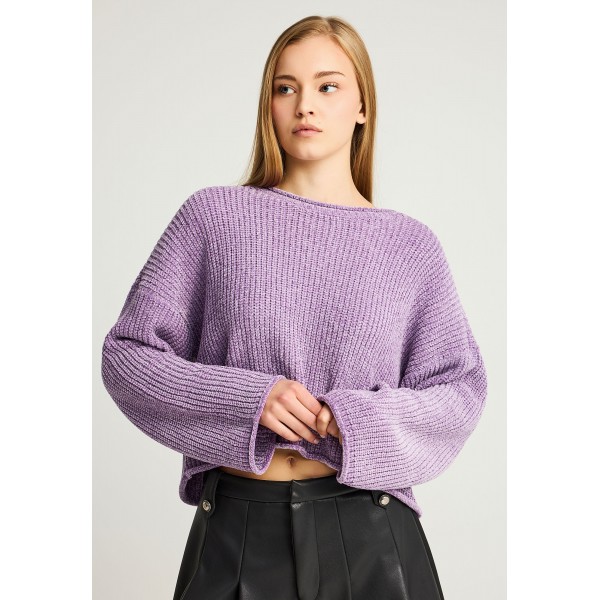 Funky Buddha Chenille Πουλόβερ Γυναικείο (FBL012-106-09-ORCHID-MIST)