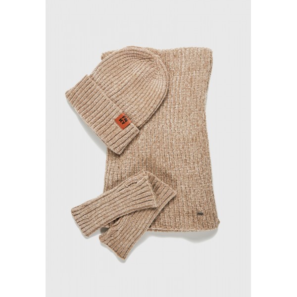 Funky Buddha Σετ Κασκόλ Γαντια Σκούφος (FBL012-106-10-CLOUD-CREAM)