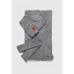 Funky Buddha Γυναικείο Σετ Κασκόλ Γαντια Σκούφος (FBL012-106-10-GREY)