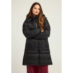 Funky Buddha Γυναικείο Φουσκωτό Τζάκετ (FBL012-107-01-BLACK)