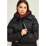 Funky Buddha Γυναικείο Φουσκωτό Τζάκετ (FBL012-107-01-BLACK)
