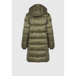 Funky Buddha Γυναικείο Φουσκωτό Τζάκετ (FBL012-107-01-DUSTY-OLIVE)