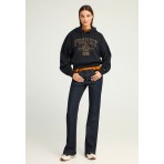 Funky Buddha Printed Hoodie Γυναικείο (FBL012-108-06-BLACK)