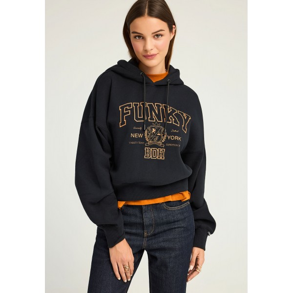 Funky Buddha Printed Hoodie Γυναικείο (FBL012-108-06-BLACK)