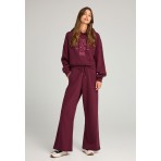 Funky Buddha Printed Hoodie Γυναικείο (FBL012-108-06-MERLOT)