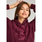 Funky Buddha Printed Hoodie Γυναικείο (FBL012-108-06-MERLOT)