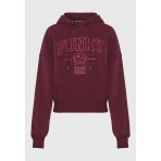 Funky Buddha Printed Hoodie Γυναικείο (FBL012-108-06-MERLOT)