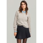 Funky Buddha Γυναικείο Πλεκτό Με Λαιμόκοψη (FBL012-108-09-GREIGE)