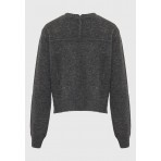 Funky Buddha Γυναικείο Πλεκτό Με Λαιμόκοψη (FBL012-108-09-STEEL-GREY)