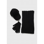 Funky Buddha Γυναικείο Σετ Κασκόλ Γαντια Καπέλο (FBL012-108-10-BLACK)