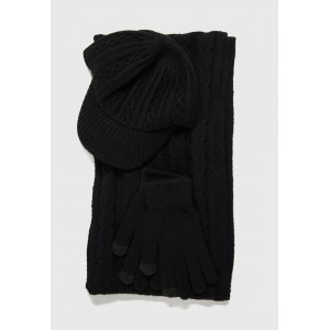 Funky Buddha Γυναικείο Σετ Κασκόλ Γαντια Καπέλο (FBL012-108-10-BLACK)