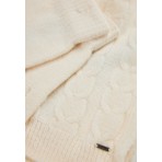 Funky Buddha Γυναικείο Σετ Κασκόλ Γαντια Καπέλο (FBL012-108-10-OFF-WHITE)