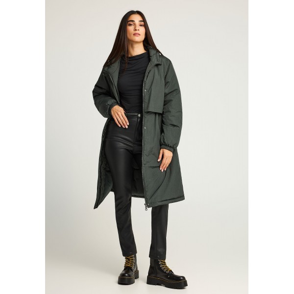 Funky Buddha Μπουφάν Παρκά Γυναικείο (FBL012-109-01-SAGE-GREEN)