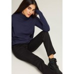 Funky Buddha Turn-Up Γυναικείο Παντελόνι Chino Μαύρο