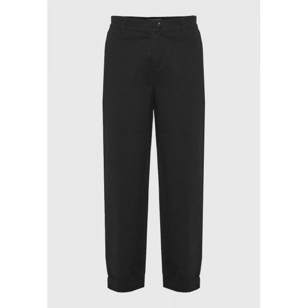 Funky Buddha Turn-Up Παντελόνι Chino Γυναικείο (FBL012-109-02-BLACK)