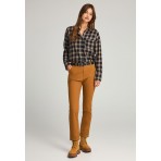 Funky Buddha Turn-Up Παντελόνι Chino Γυναικείο (FBL012-109-02-HAZELNUT)